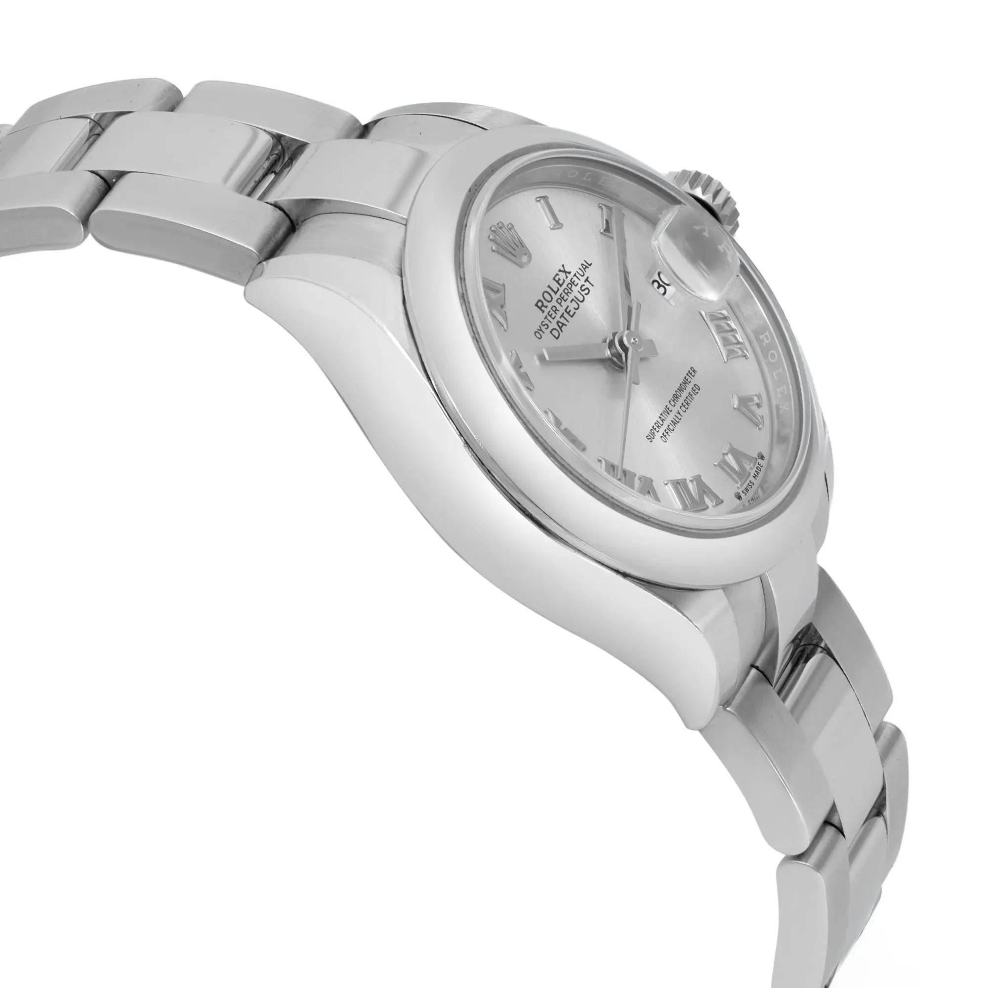 Rolex Lady-datejust 28mm Stainless Steel Silver Roman Dial Ladies Watch 279160