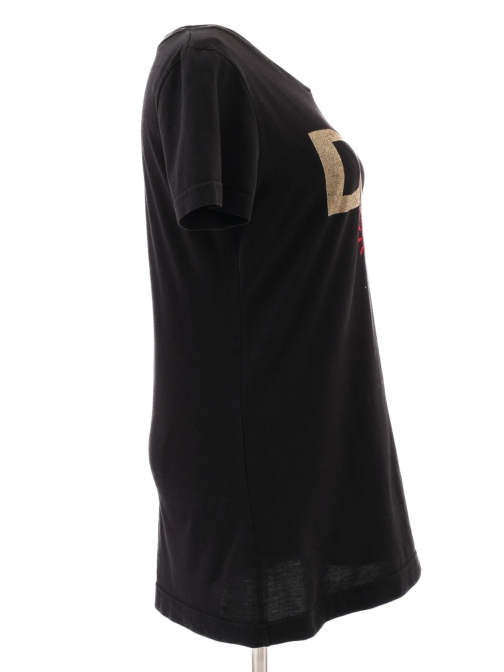 Excellent Dolce Gabbana Black T-Shirt Size S with D&G Heart Design