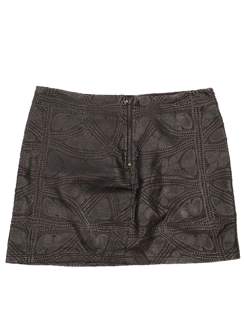 Excellent Alice+Olivia Black Textured Skirt Size M