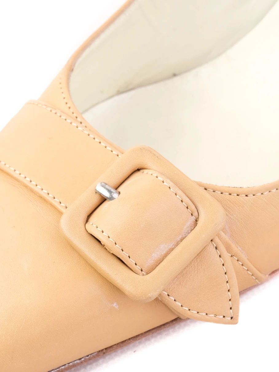 Excellent Bruno Magli Orange Leather High-Heeled Shoes Size 38