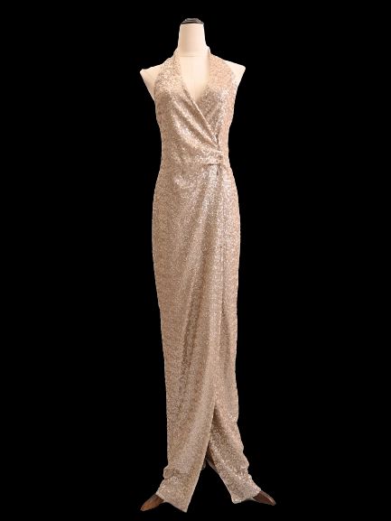 NEW Etxart&Panno White Shimmery Evening Gown Size L
