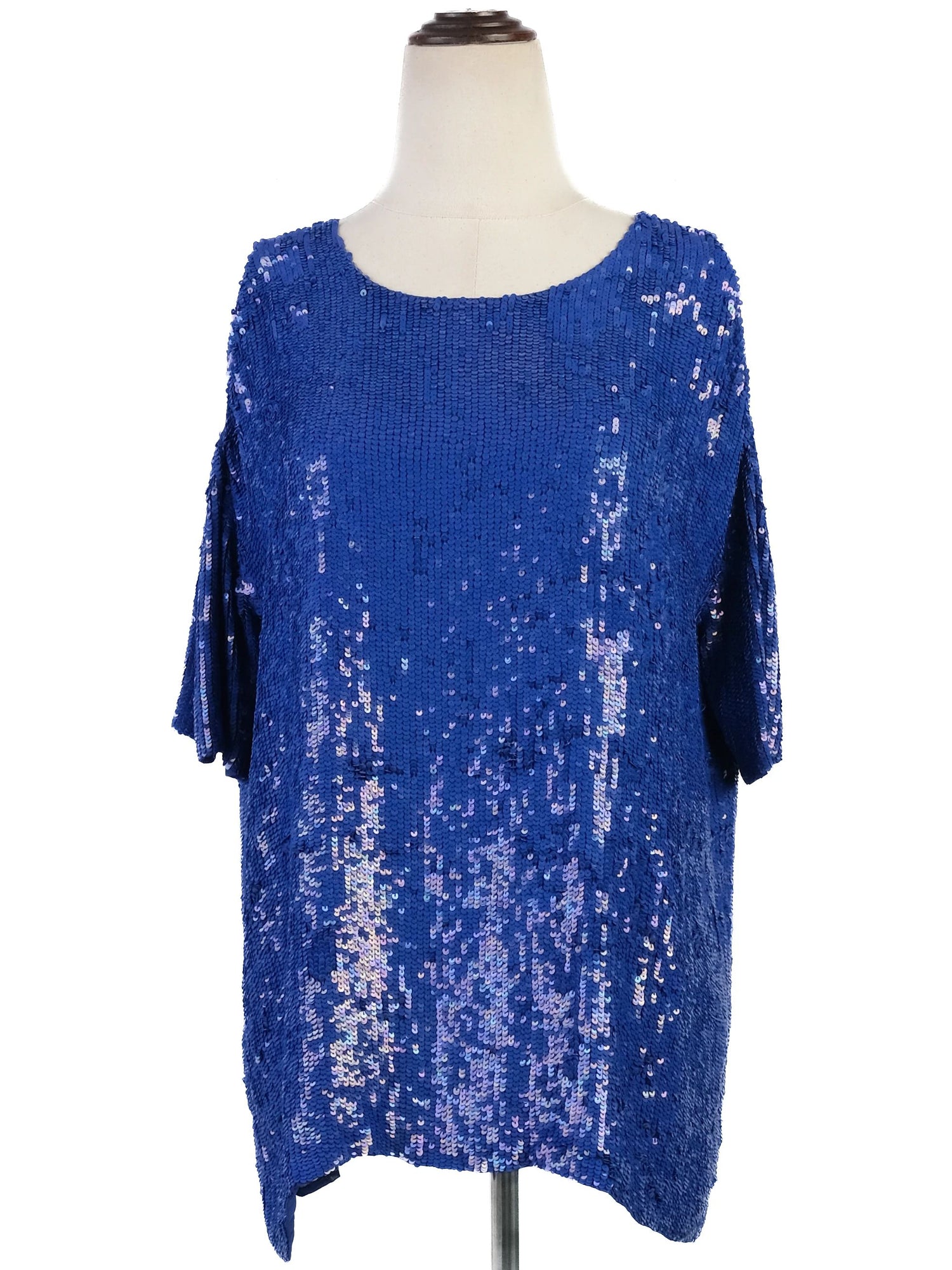 Excellent P.A.R.O.S.H. Blue Sequin Top Women&