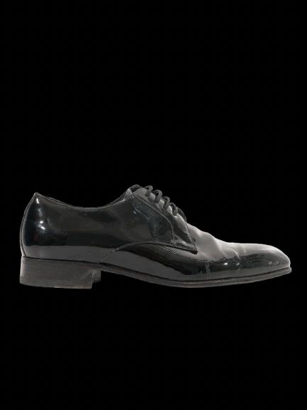 Excellent Valentino Black Patent Leather Dress Shoes Size 41