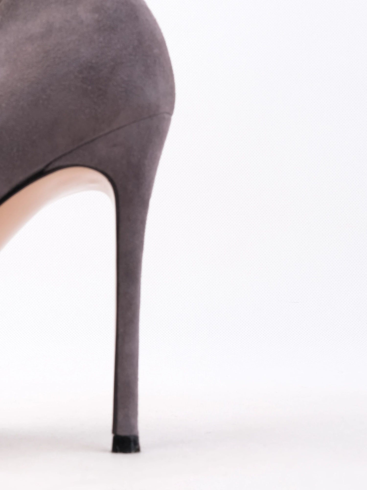 Excellent Gianvito Rossi Gray Leather High-Heeled Shoes Women Size N/A