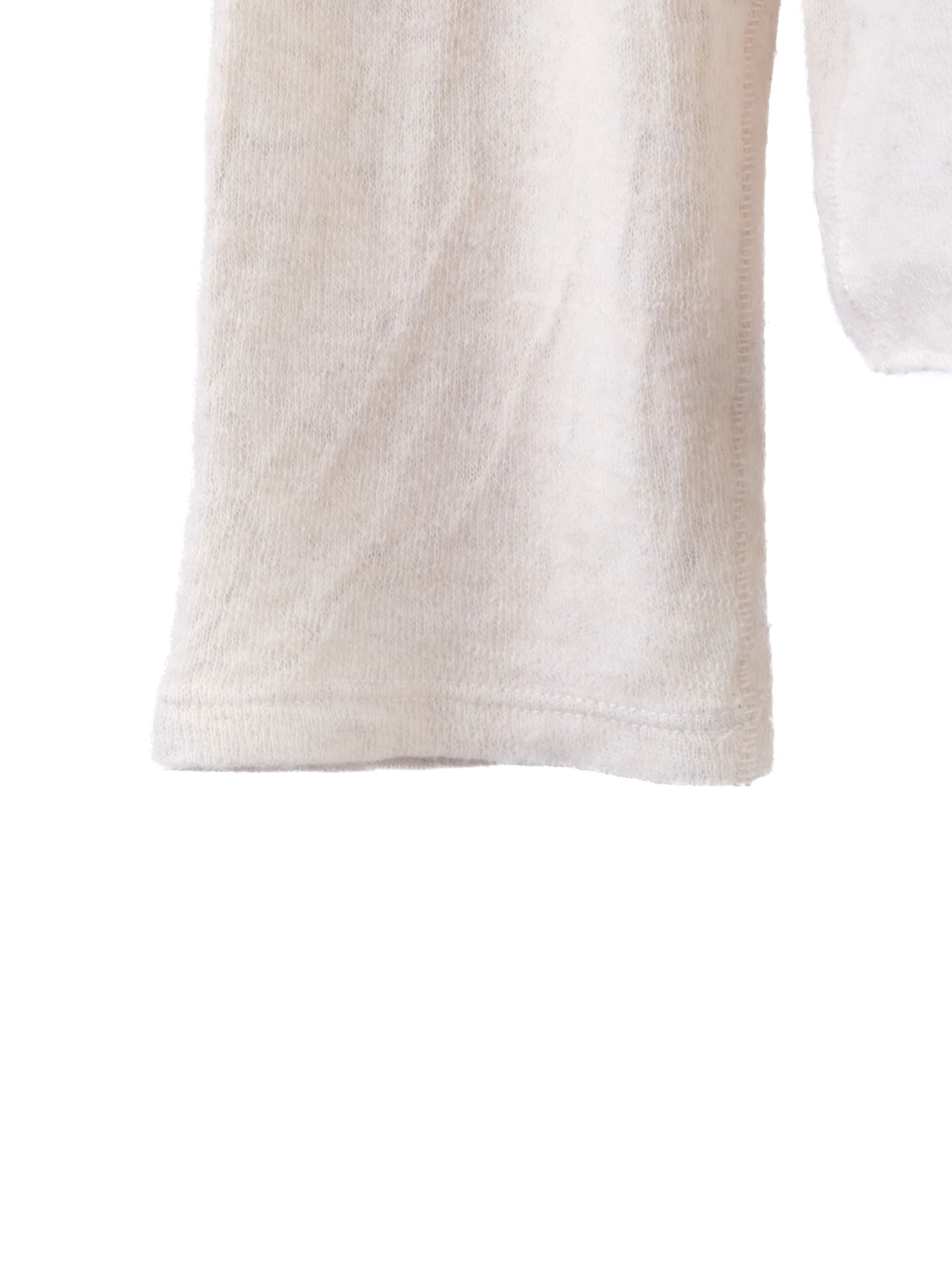 Excellent Vince White Wool Long Sleeve Henley Shirt Size XL