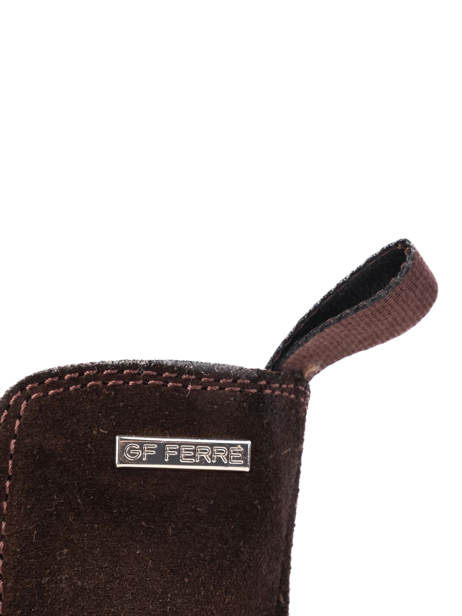 Excellent GF Ferre Orange Leather Chelsea Boots Size 42 for Men