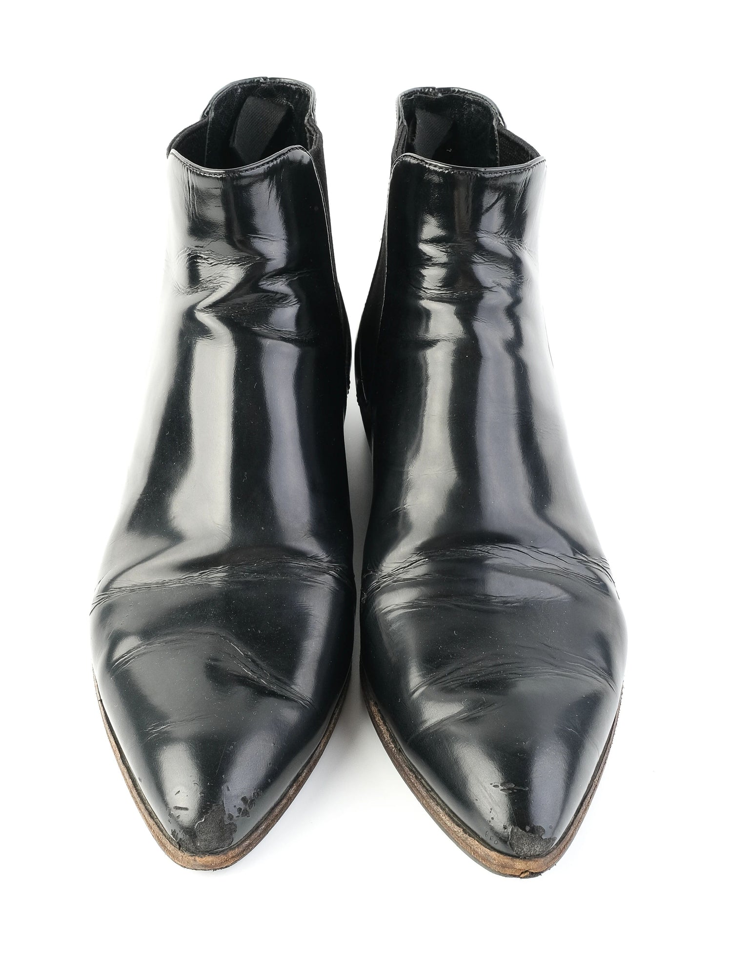 Good Prada Black Leather Chelsea Boots Size 38 Women