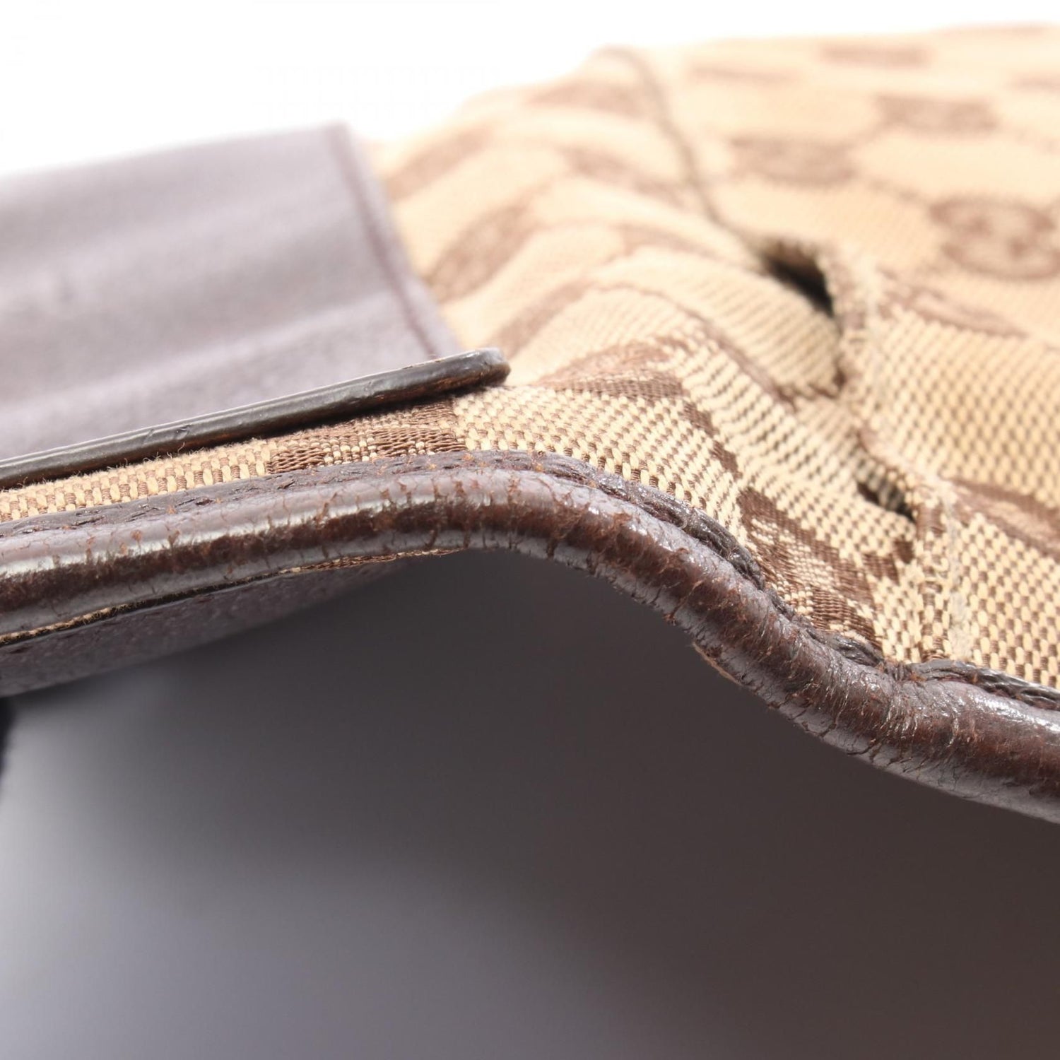 Gucci Gg Canvas Shoulder Bag Beige Brown Canvas 27639