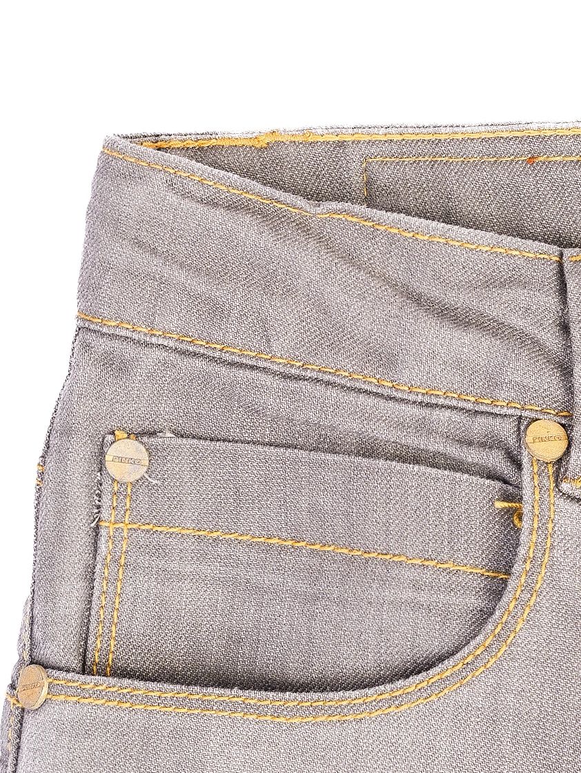 Excellent Pinko Gray Cotton Jeans Size S with Unique Pocket Design