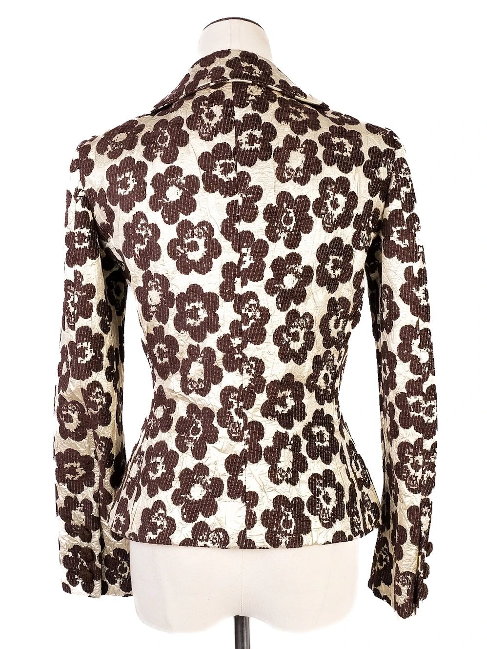 Excellent Moschino Floral Jacket Combined Viscose Size M,S