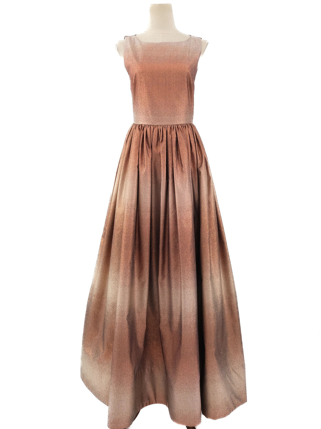 Excellent Alice+Olivia Orange Sleeveless Gown Size L Polyester