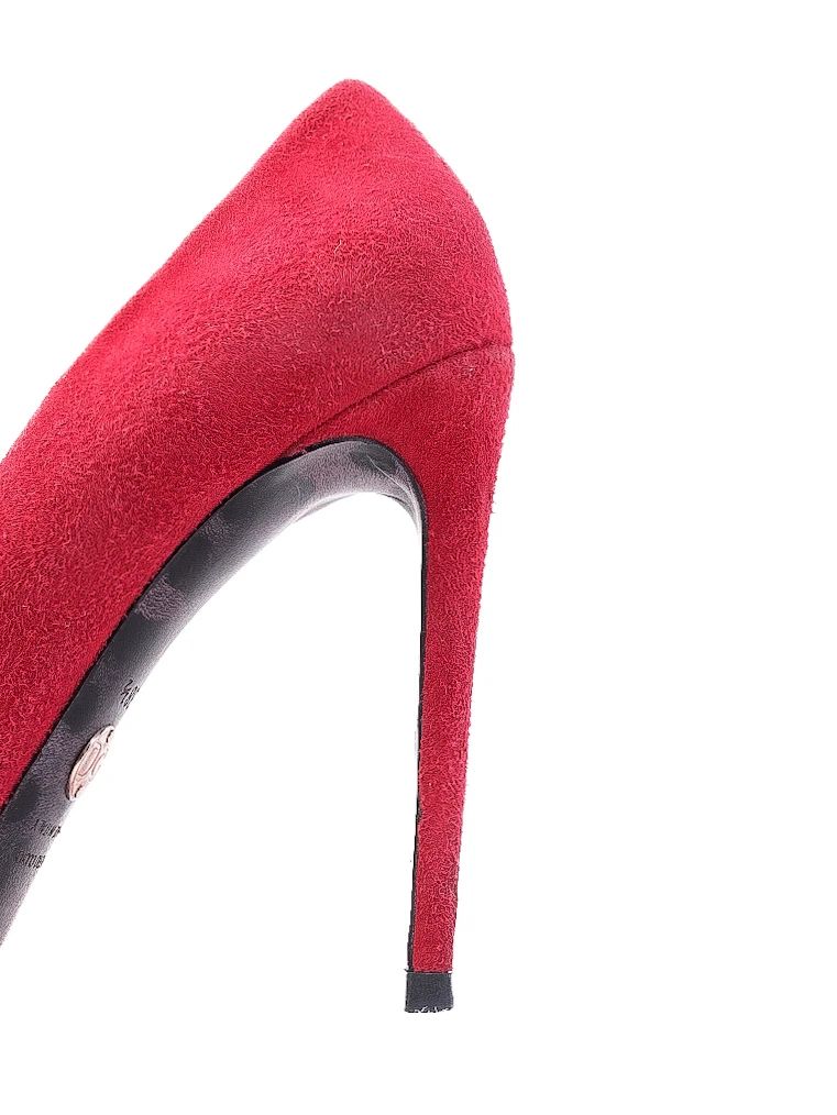 Excellent Dolce Gabbana Red Leather High-Heeled Shoes Size 38.5