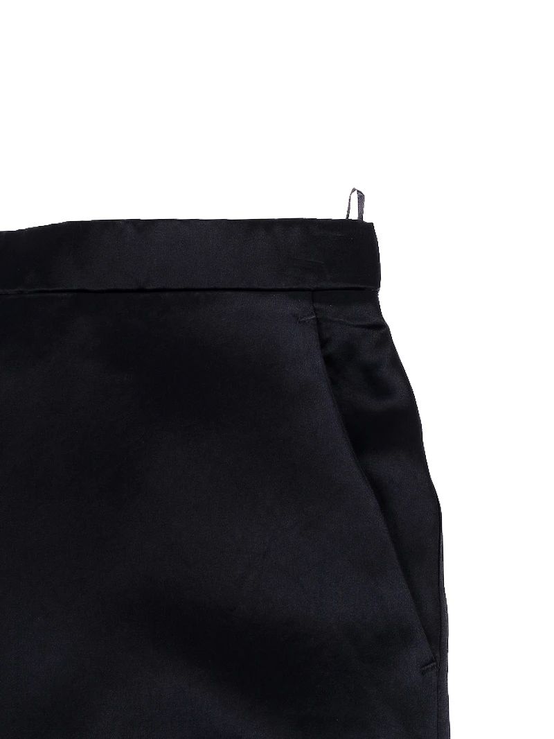 NEW Max Mara Black Acetate Pants with Elastic Waistband