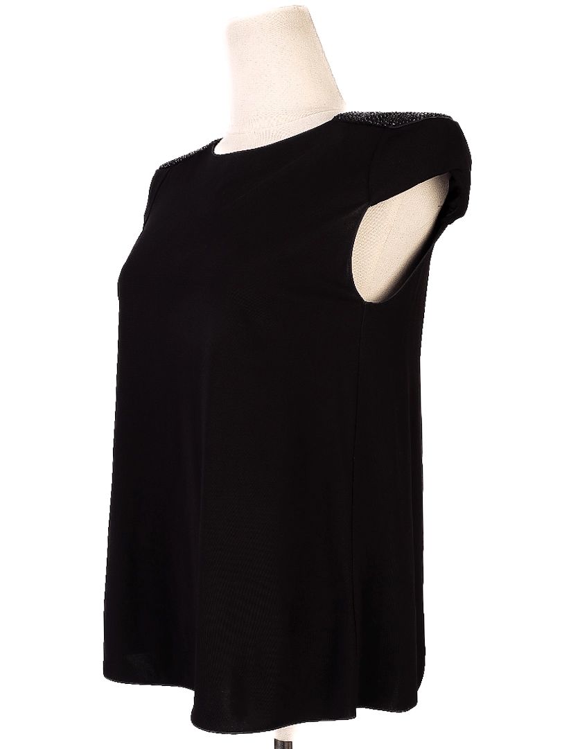 NEW Armani Collezioni Black Sleeveless Top Size S with Embellishments