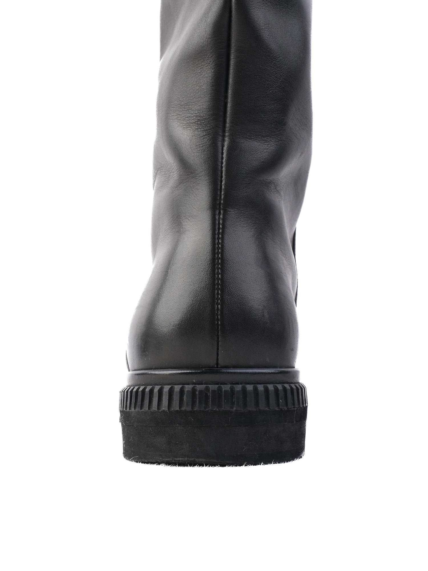 Excellent Sergio Rossi Black Leather Knee-High Boots Size 36