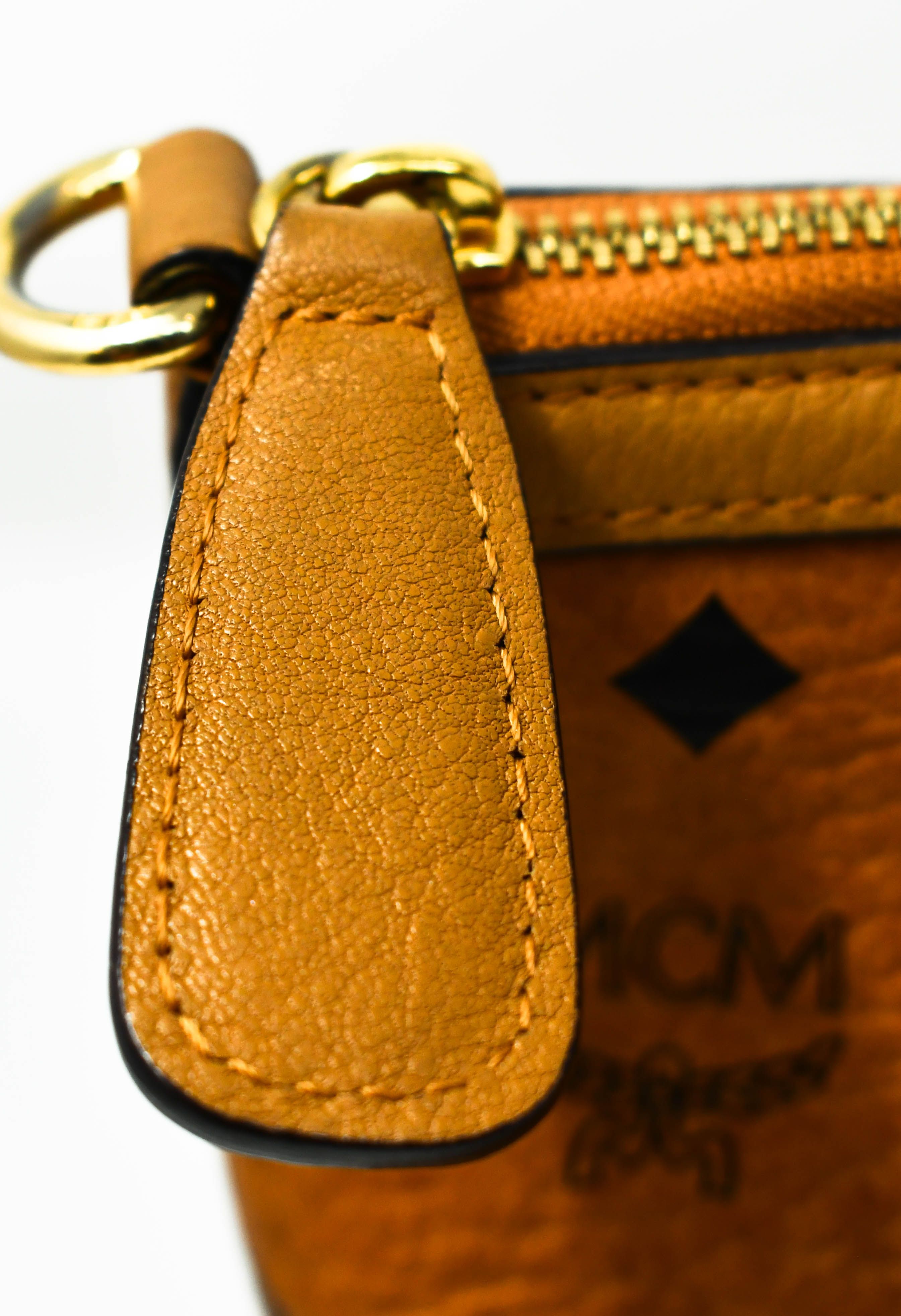 MCM Shoulder Bag Camel Cognac