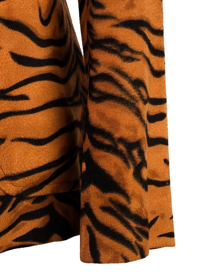 Excellent Moschino Blazer Tiger Stripe Viscose Long Sleeve