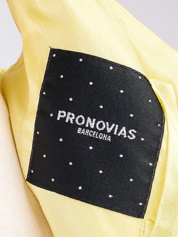 NEW Pronovias Yellow Asymmetrical One-Shoulder Dress Women&