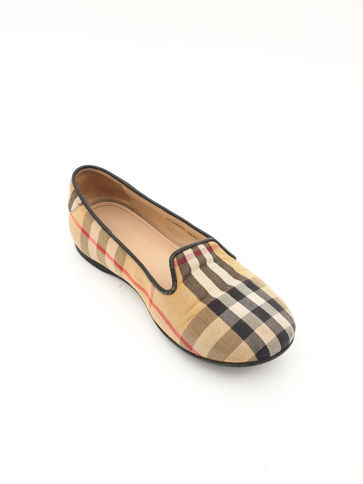 Excellent Burberry Kids Slip-On Flat Shoes Size 28 Plaid Design