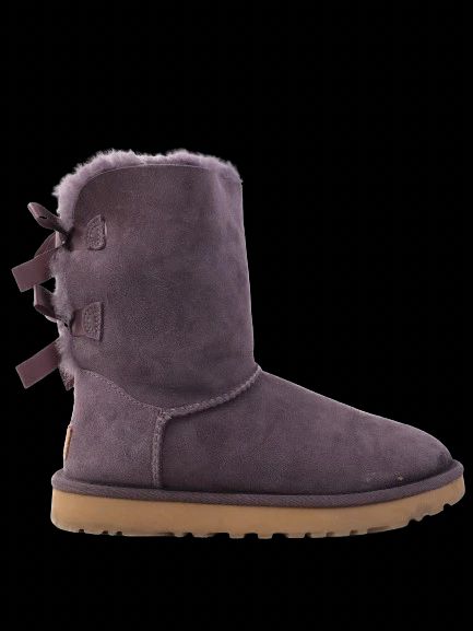 Excellent Ugg Purple Leather Boots with Fluffy Lining Size 37