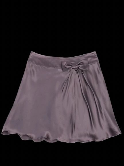 Excellent Philosophy di Alberta Ferretti Gray Silk Satin Skirt Size M
