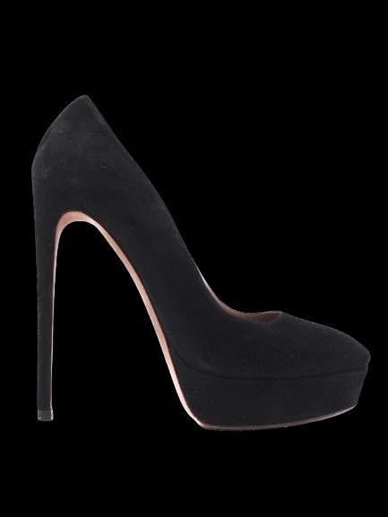 Excellent Alaia Black Leather High-Heeled Shoes Size 39