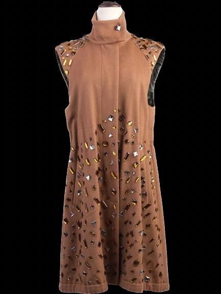 Sportmax Excellent Condition Orange Wool Sleeveless Dress Size M