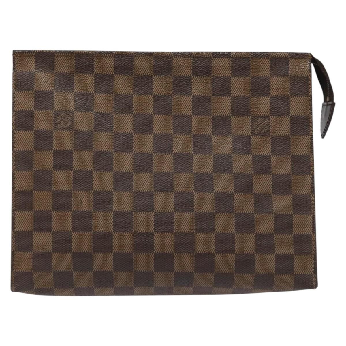 Louis Vuitton Damier Ebene Poche Toilette 26 Pouch N 47543 Lv Auth