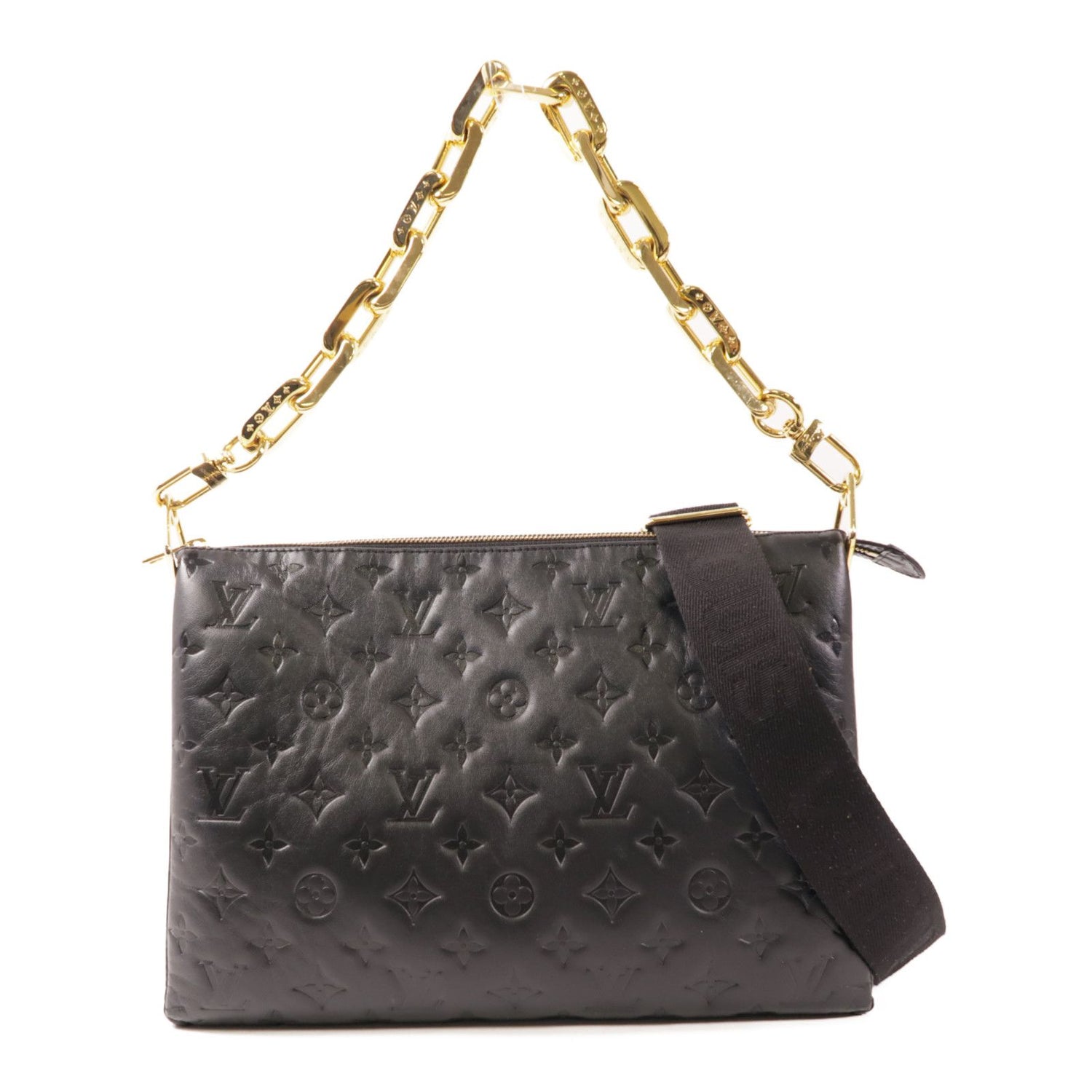 Louis Vuitton Sheepskin Leather Coussin Mm Golden Shoulder Bag Black Shoulder Bag M 57783