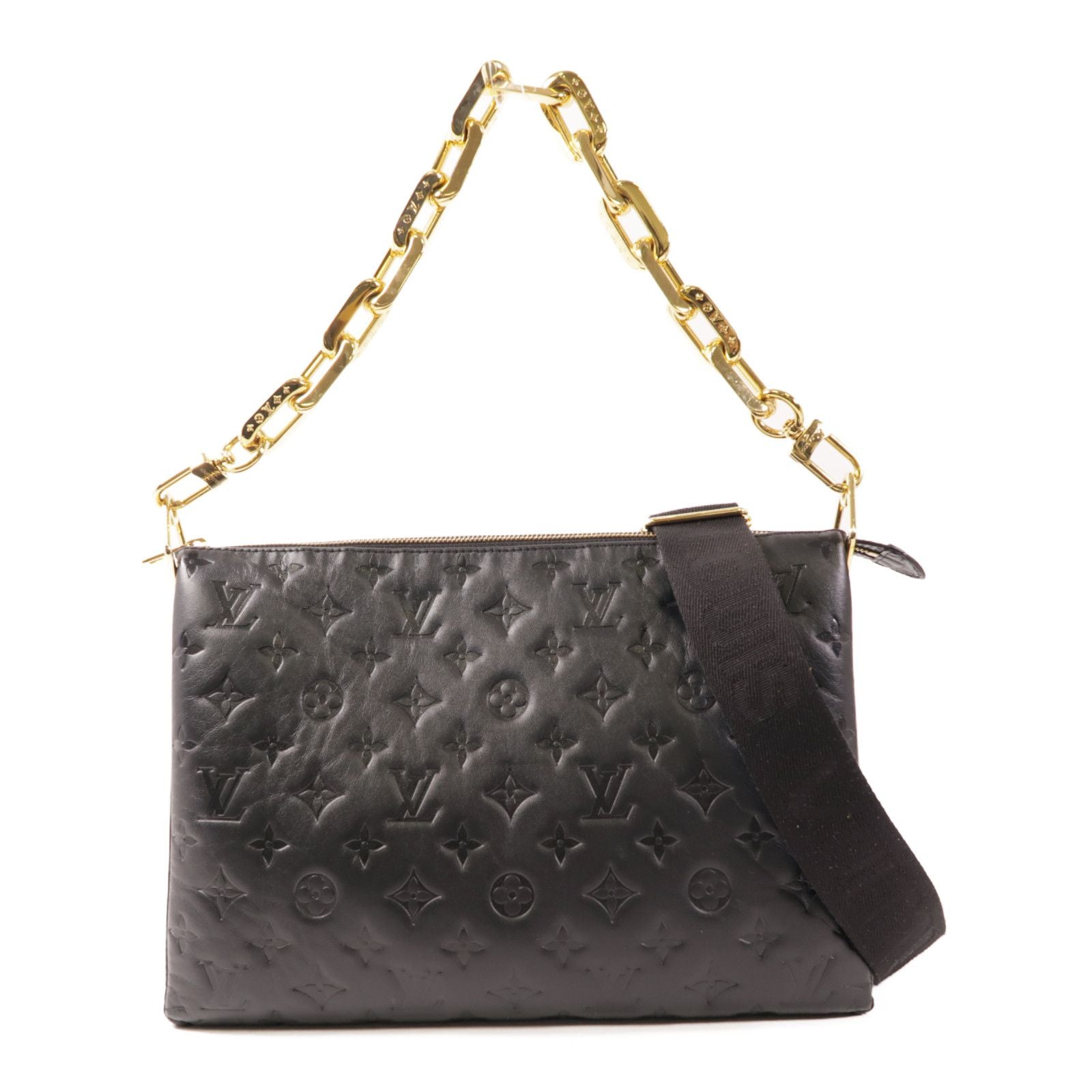 Louis Vuitton Sheepskin Leather Coussin Mm Golden Shoulder Bag Black Shoulder Bag M 57783