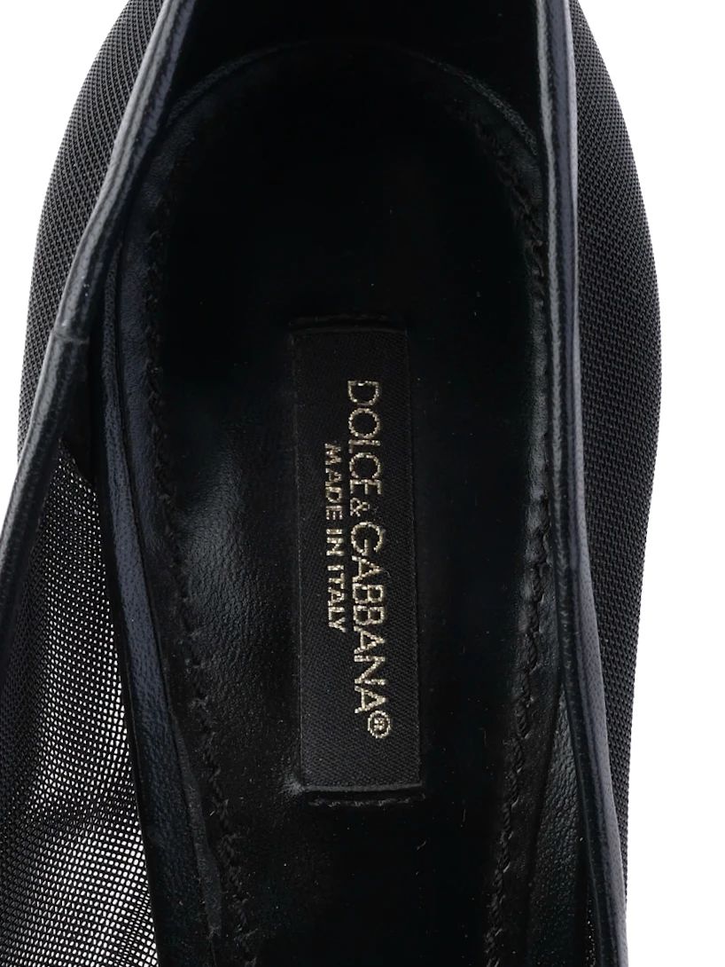 Excellent Dolce Gabbana Black High Heeled Shoes with Embellishments