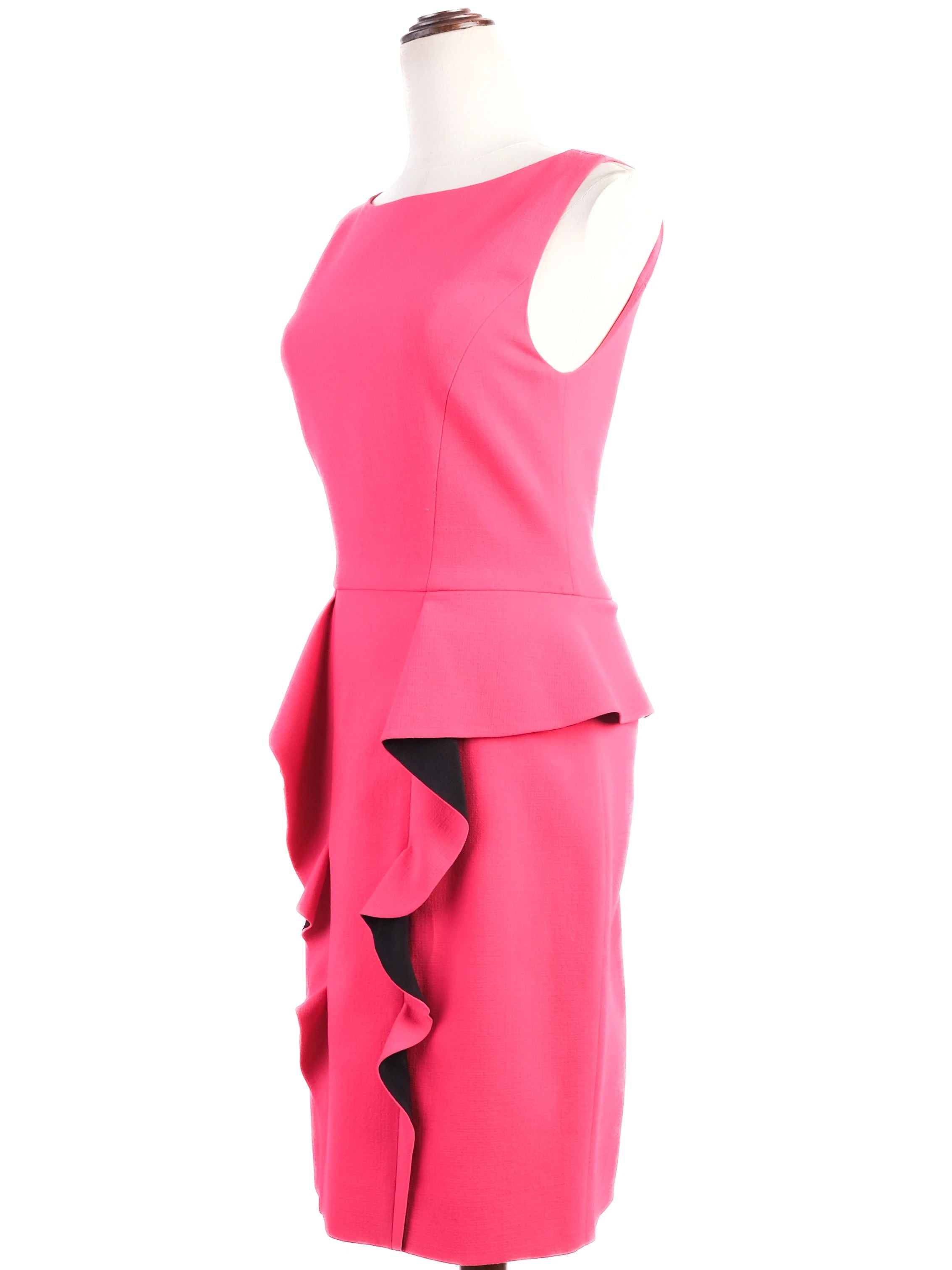 Excellent Emilio Pucci Pink Wool Dress Size M Peplum Style