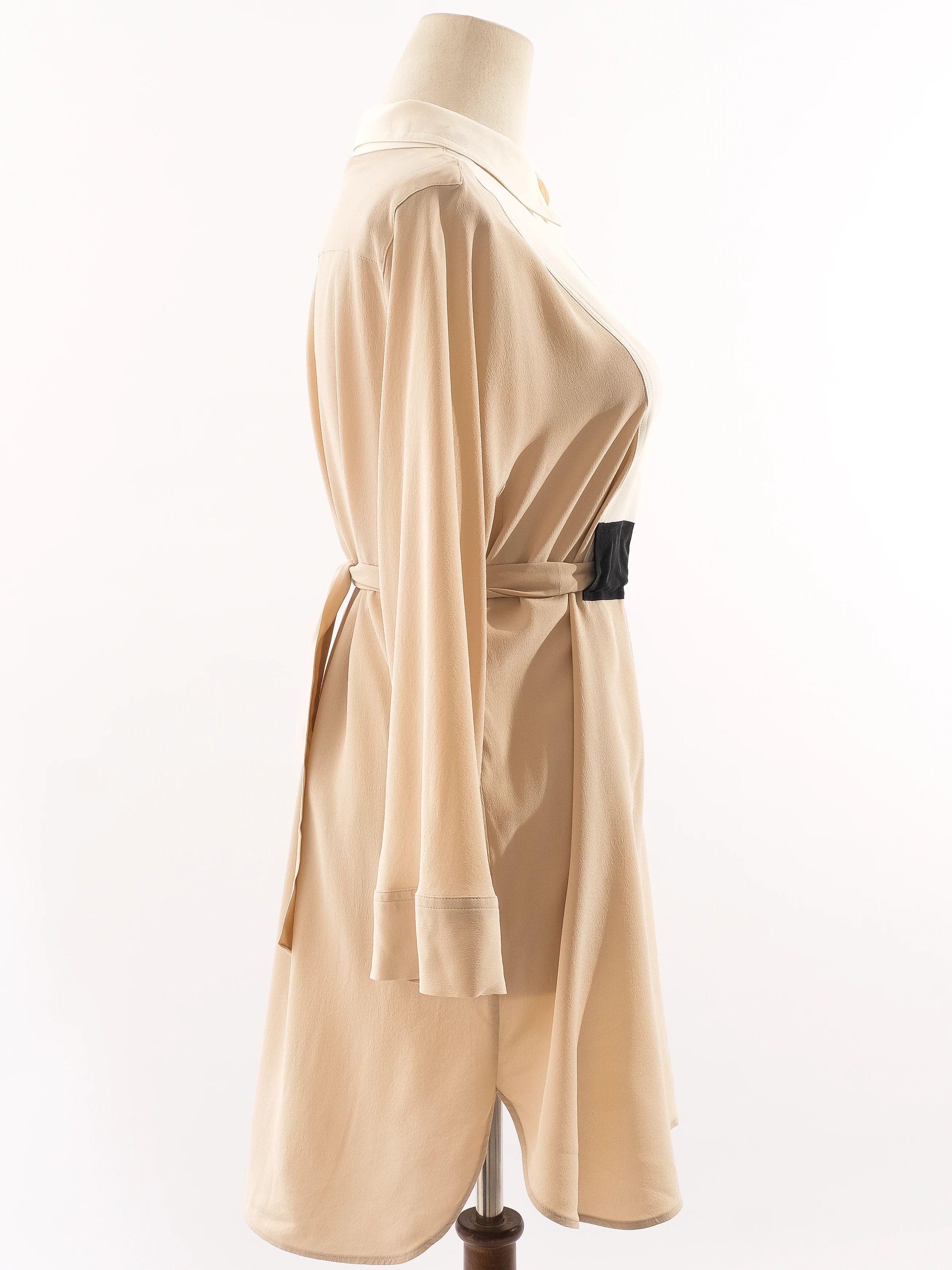 Max Mara Orange Silk Dress Excellent Condition with Keyhole Neckline