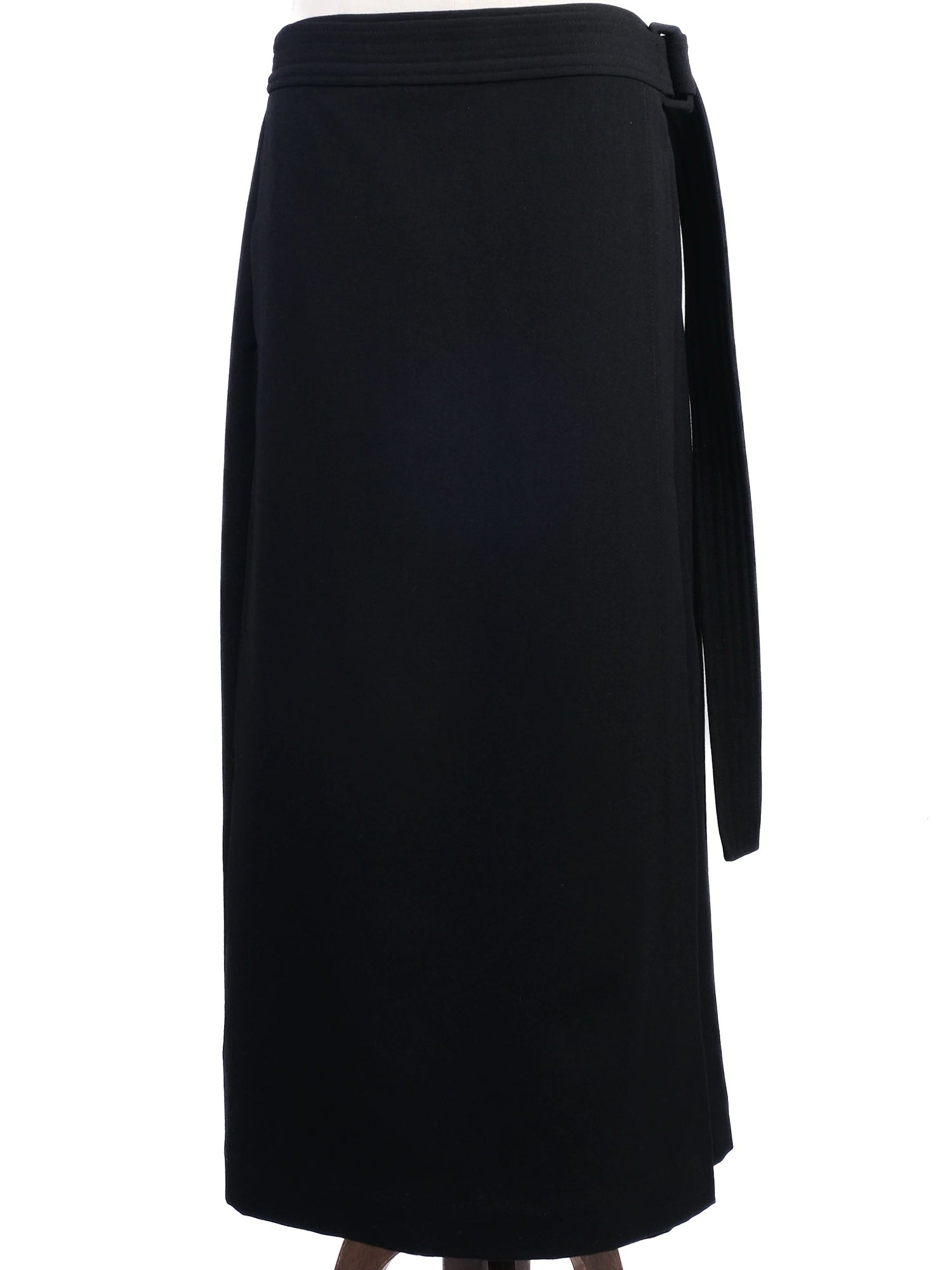 RAEY Black Wool Wrap Skirt with Belt Size XXL Excellent Condition