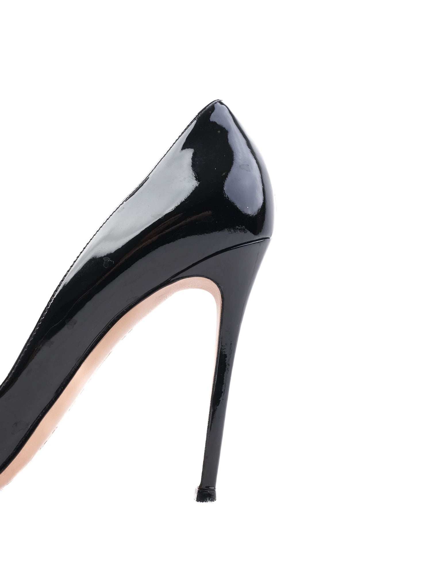 Excellent Gianvito Rossi Black Patent Leather High Heel Shoes Size 41.5