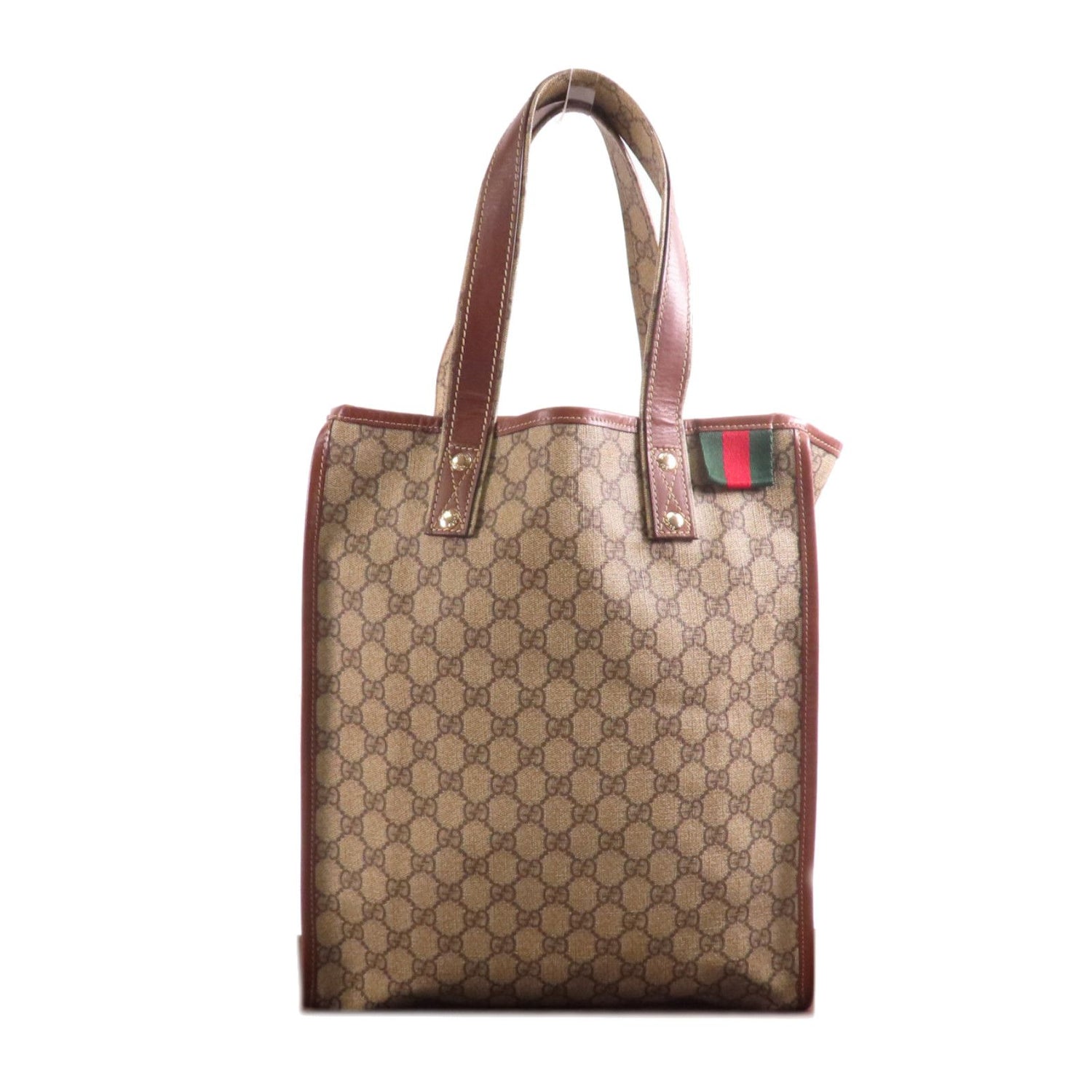 Gucci GG Plus Monogram Small Signature Web Loop Vertical Tote