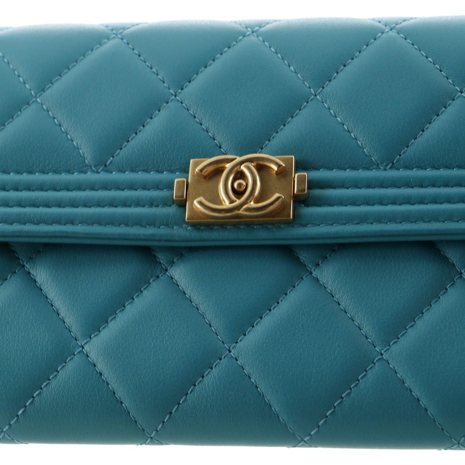 Chanel Boy Flap Wallet Quilted Lambskin Long