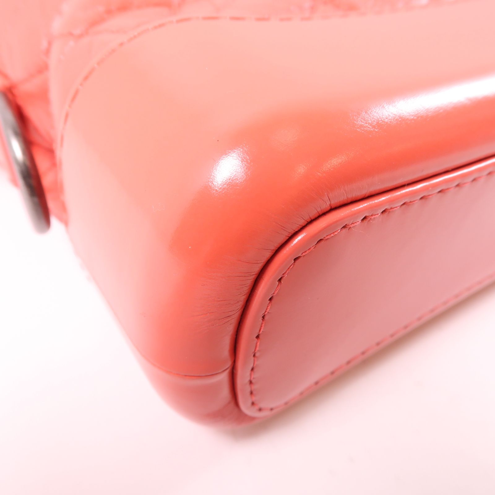 Chanel Goatskin Quilted Small Gabrielle Hobo Orange Pink