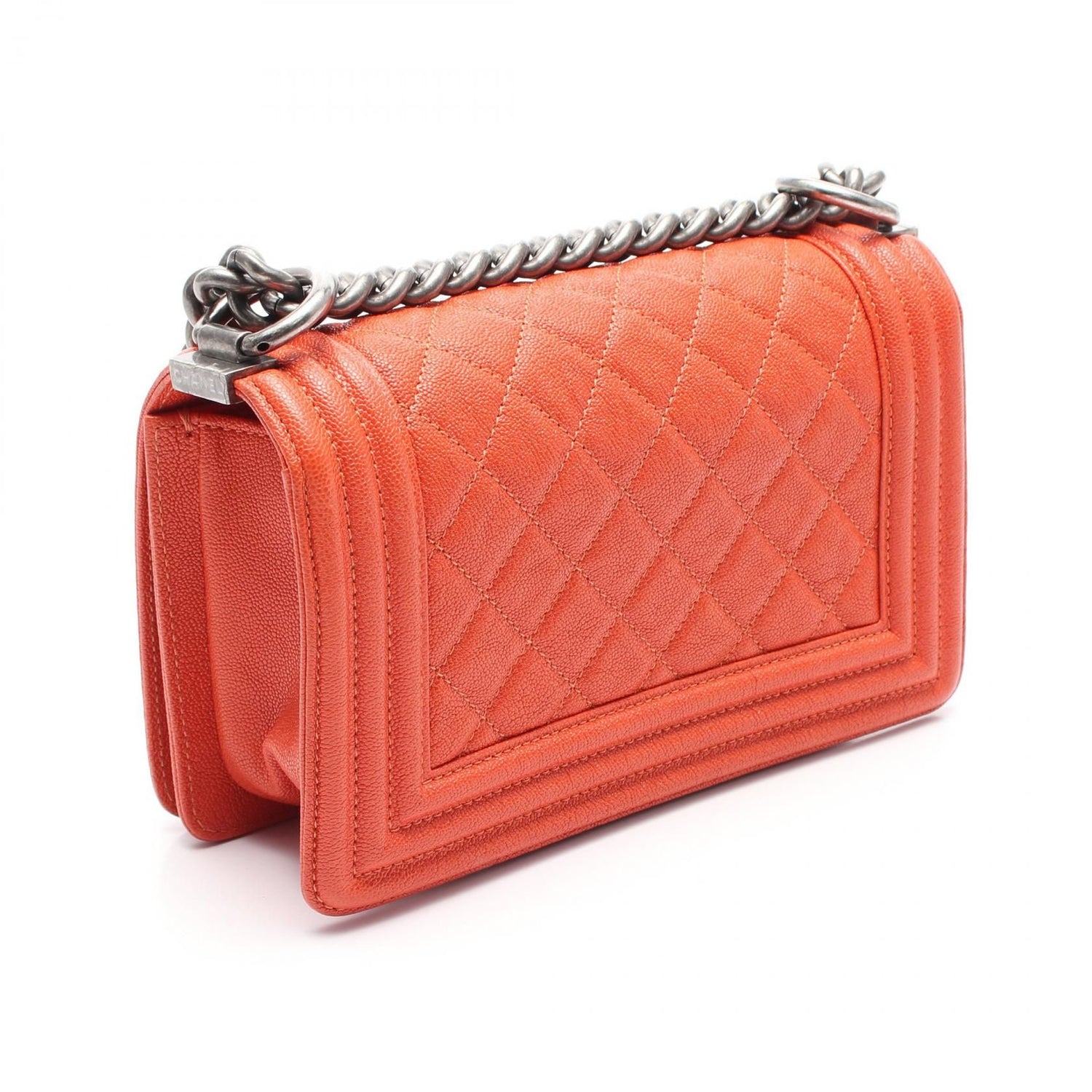 Chanel Boy Small Chain Shoulder Bag A 67085 Grained CalfskinOrange