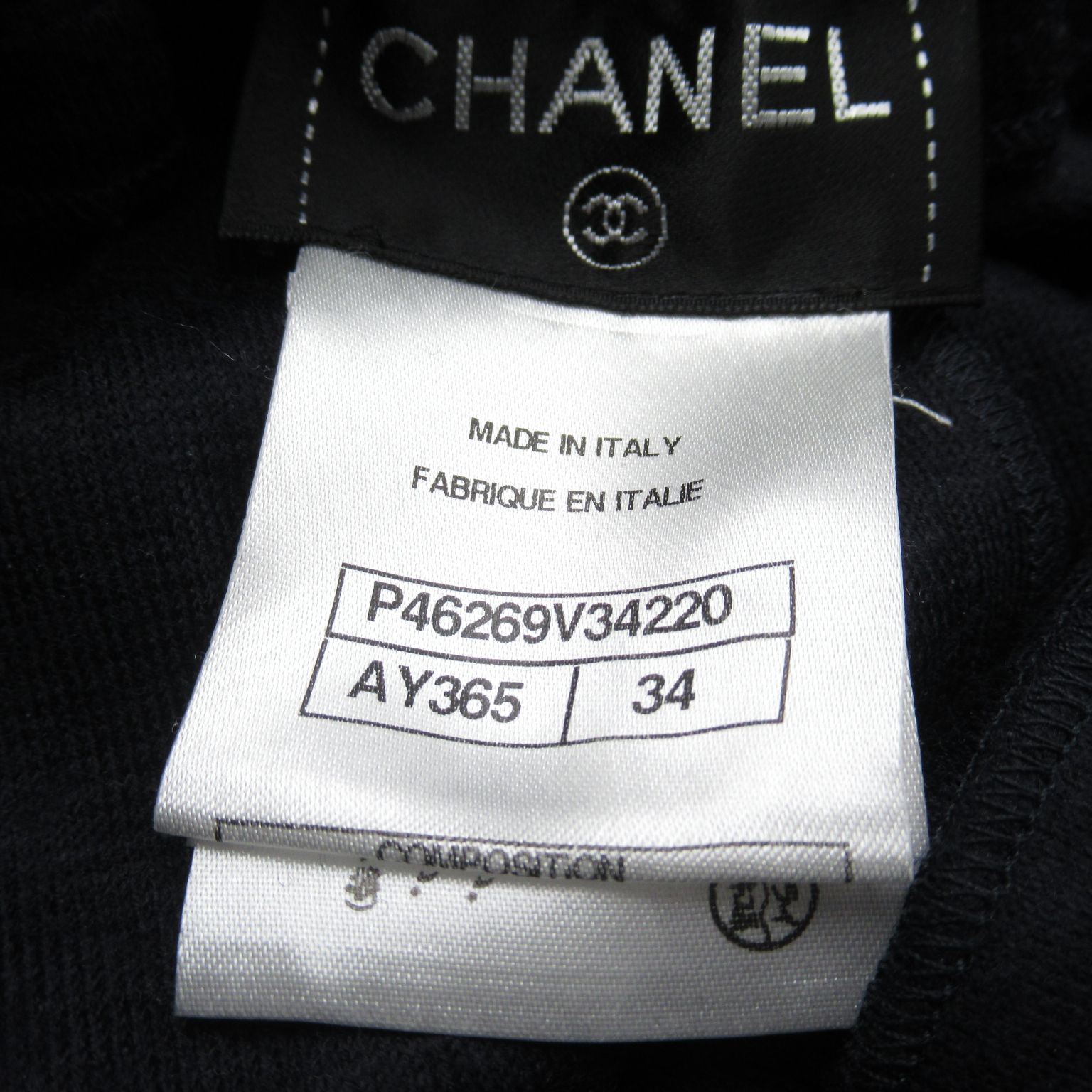 Chanel Sweatpants Wool Navy 34