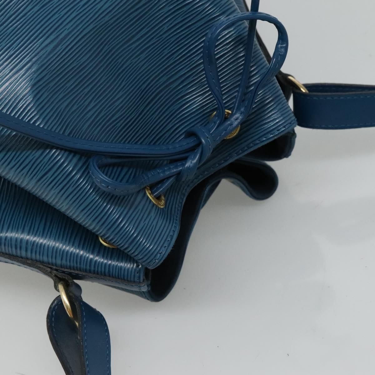 Louis Vuitton Epi Petit Noe Shoulder Bag Blue M 44105 Lv Auth