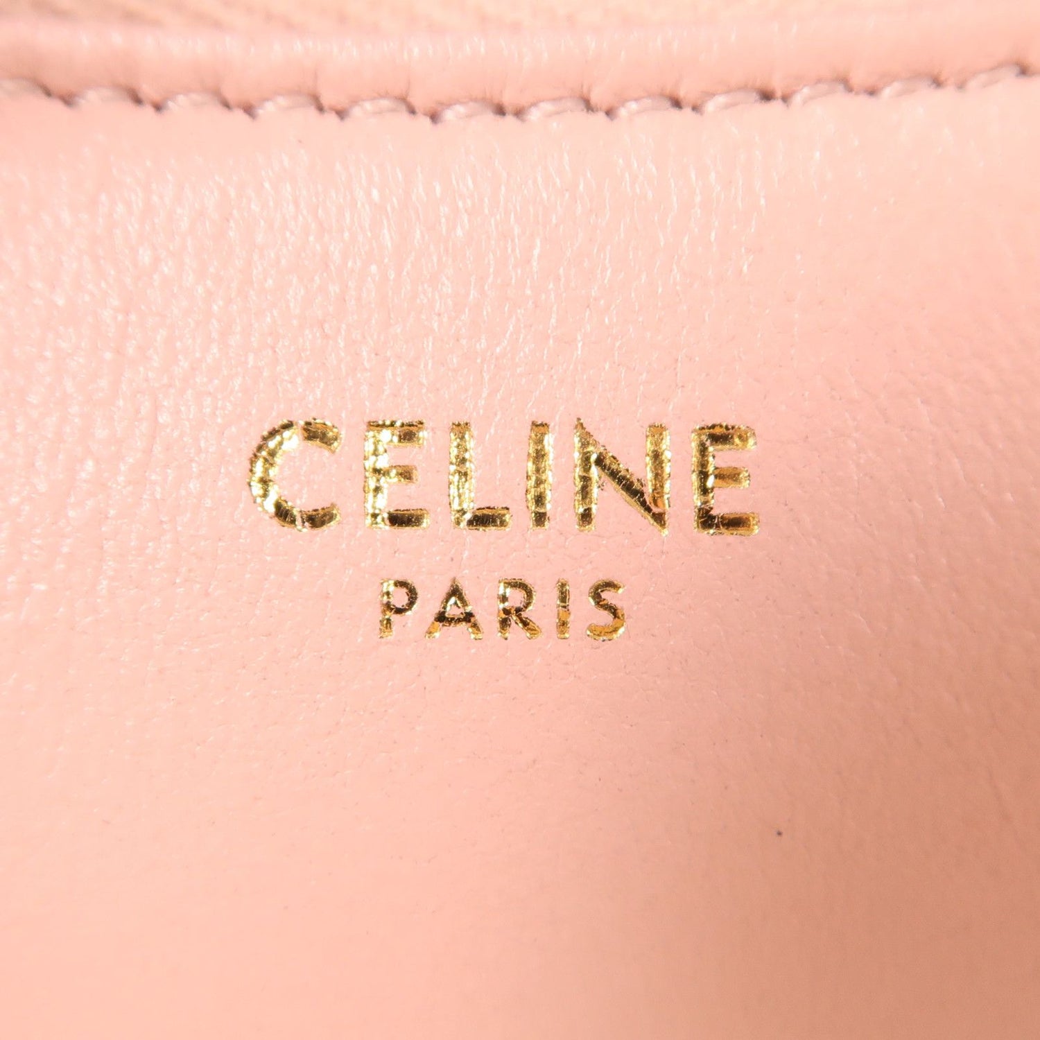 Celine Cowhide Leather Ava Golden Shoulder Bag Pink Calfskin (cowhide) S-ga-5210