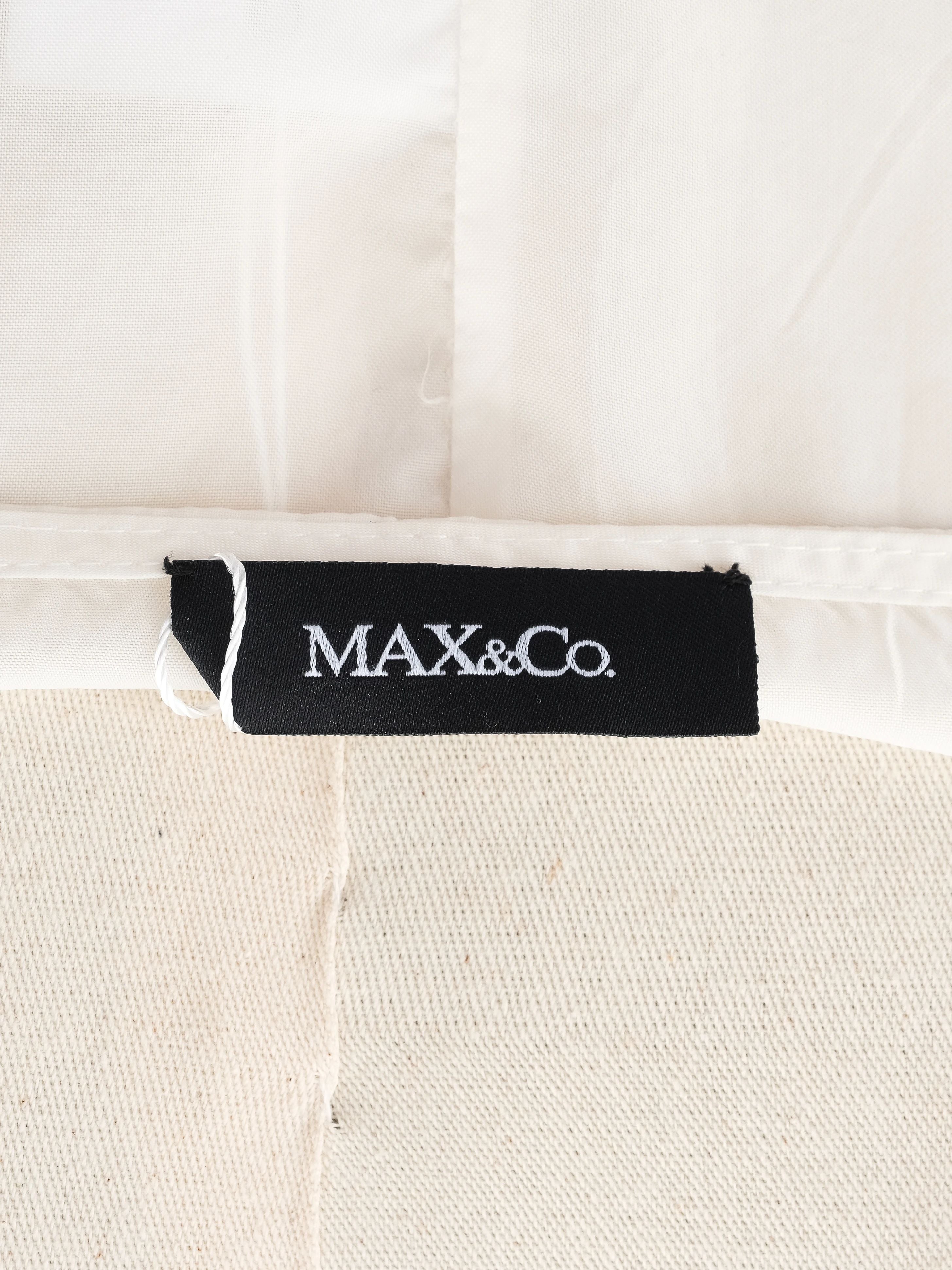 Excellent MaxCo White Cotton Sleeveless Blouse Size S with Ruffles