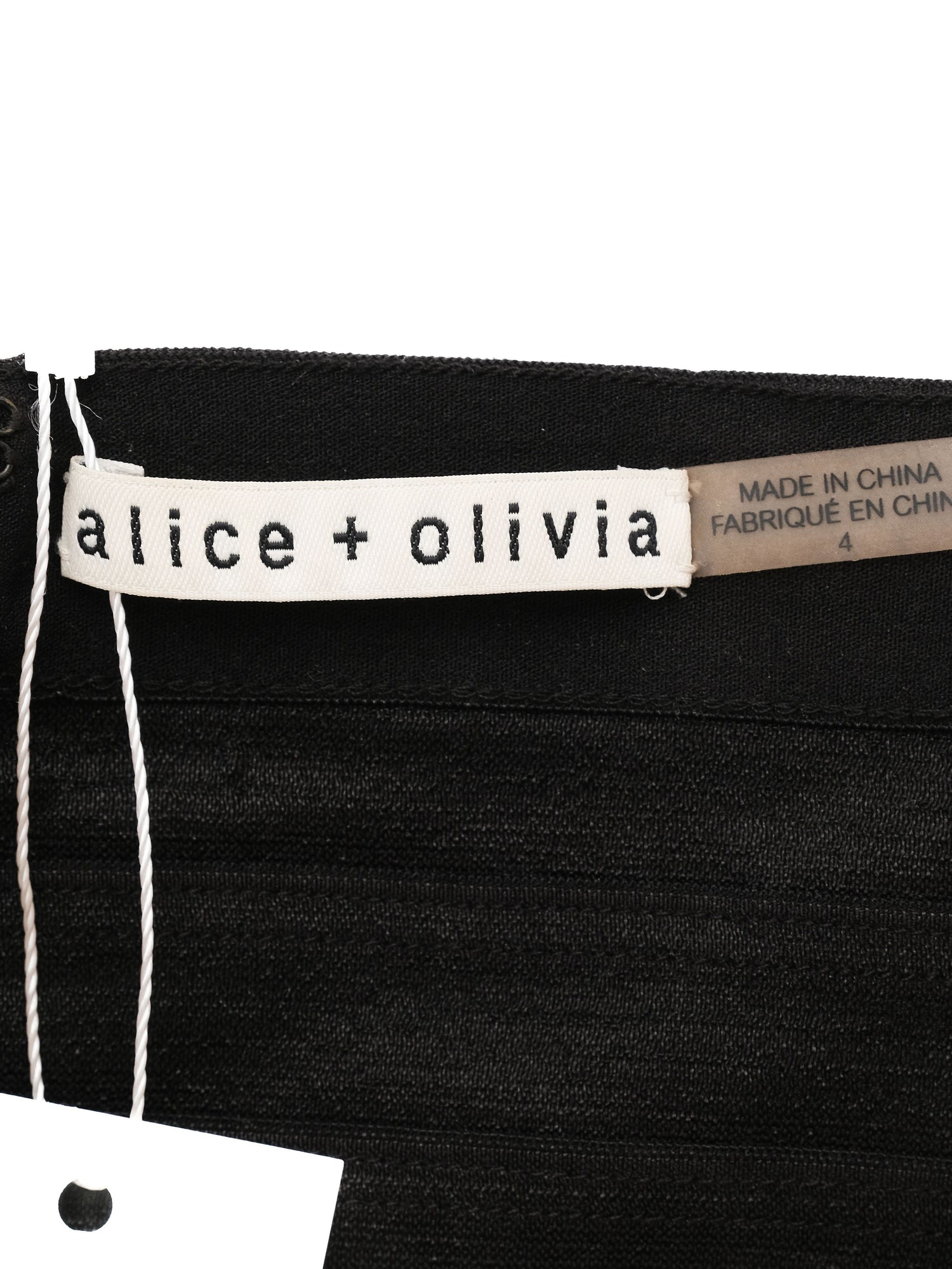 Excellent Alice+Olivia Strapless Jumpsuit Black Embellished Size S