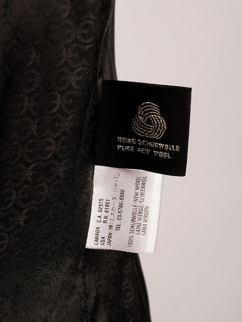 Excellent Escada Black Long Coat Viscose Women&