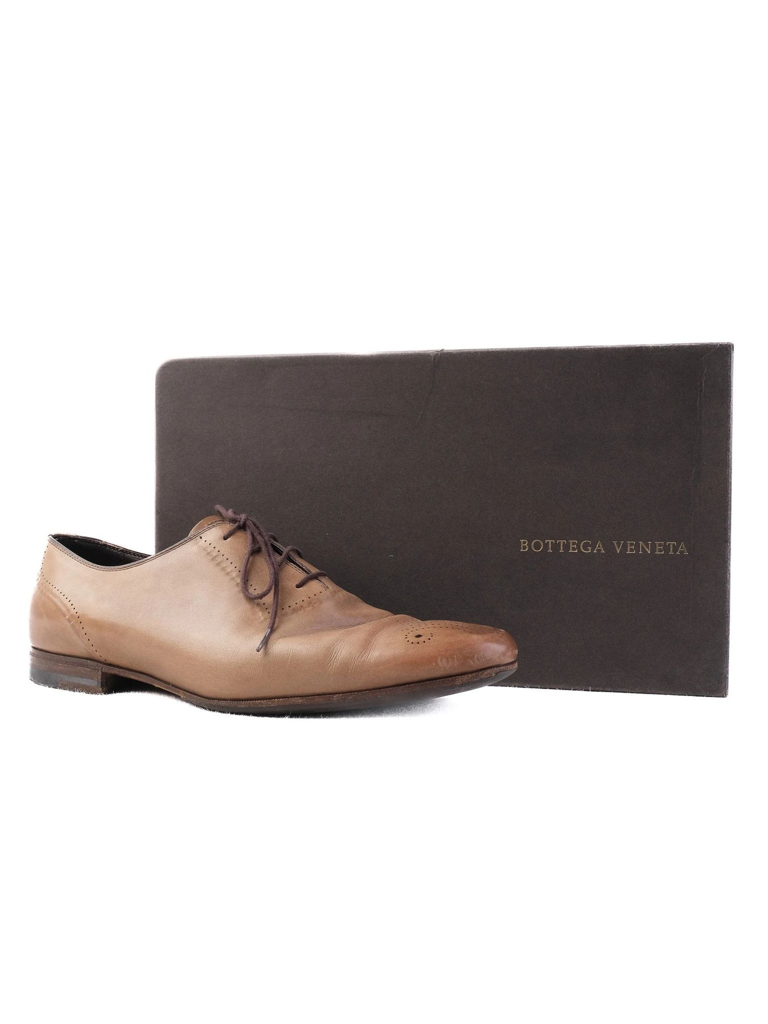 Good Bottega Veneta Green Leather Oxford Shoes Size 42