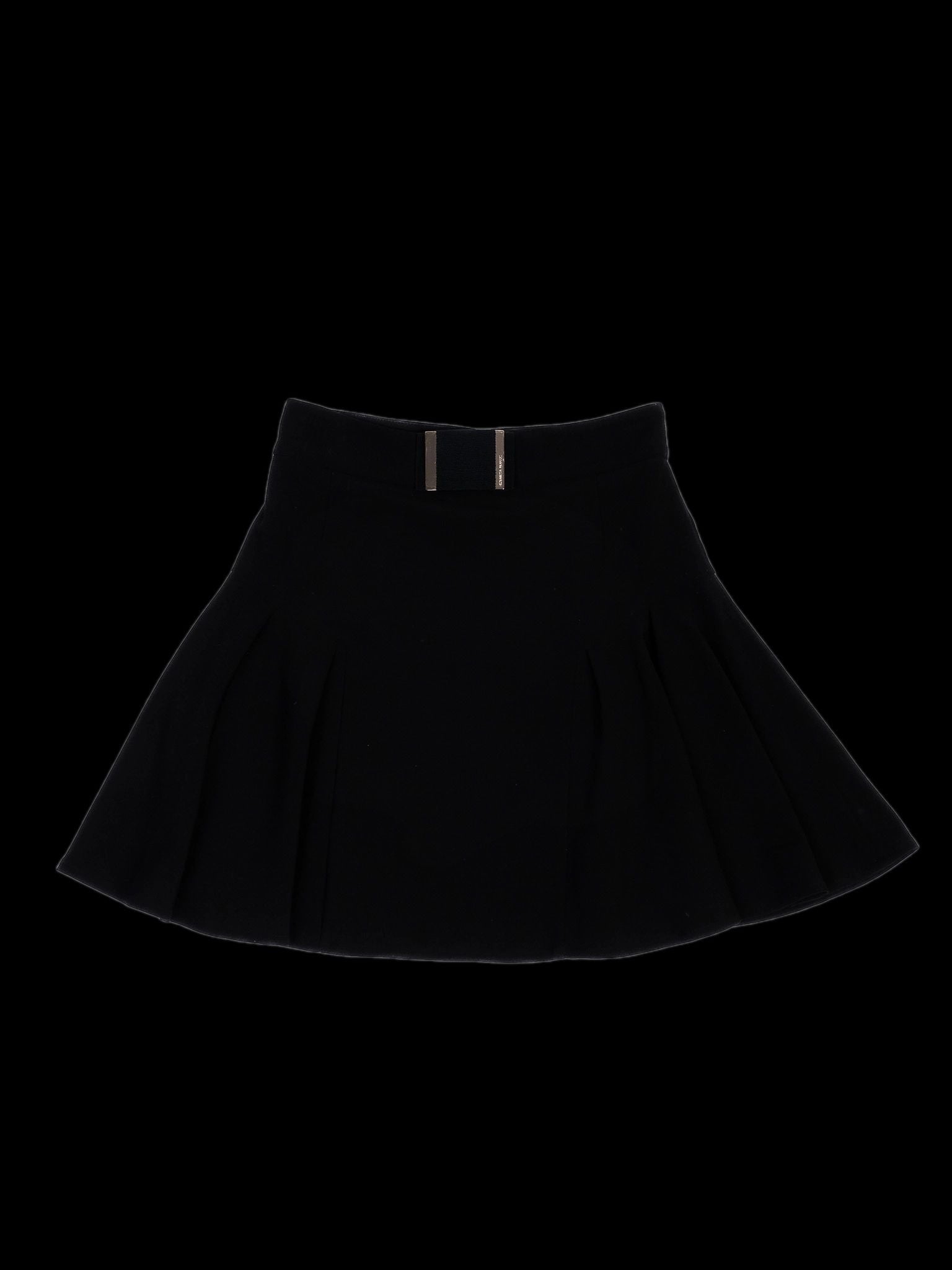 Excellent Elisabetta Franchi Black Skirt Size S with Flared Design