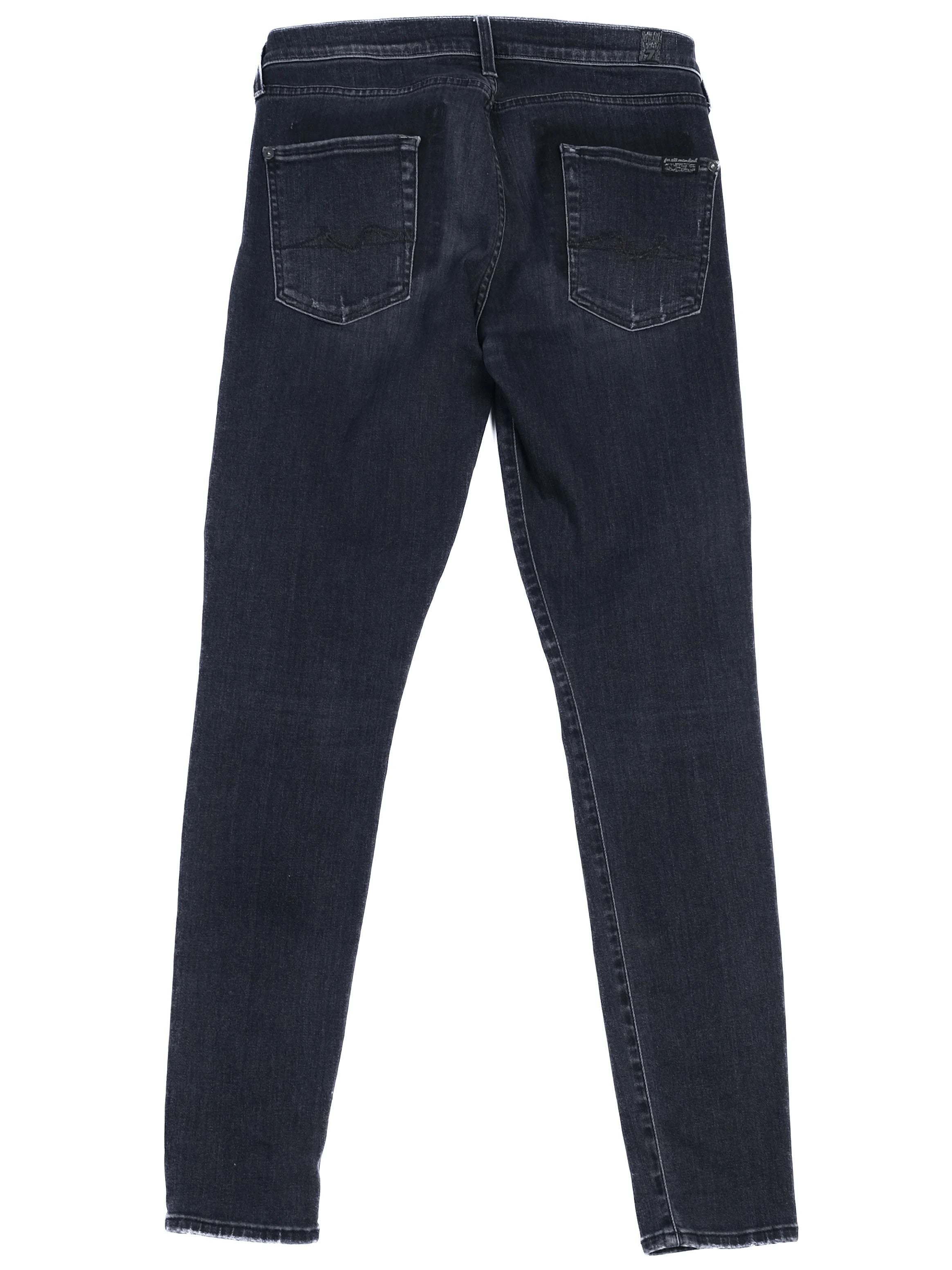 Excellent 7 For All Mankind Gray Skinny Jeans Size M