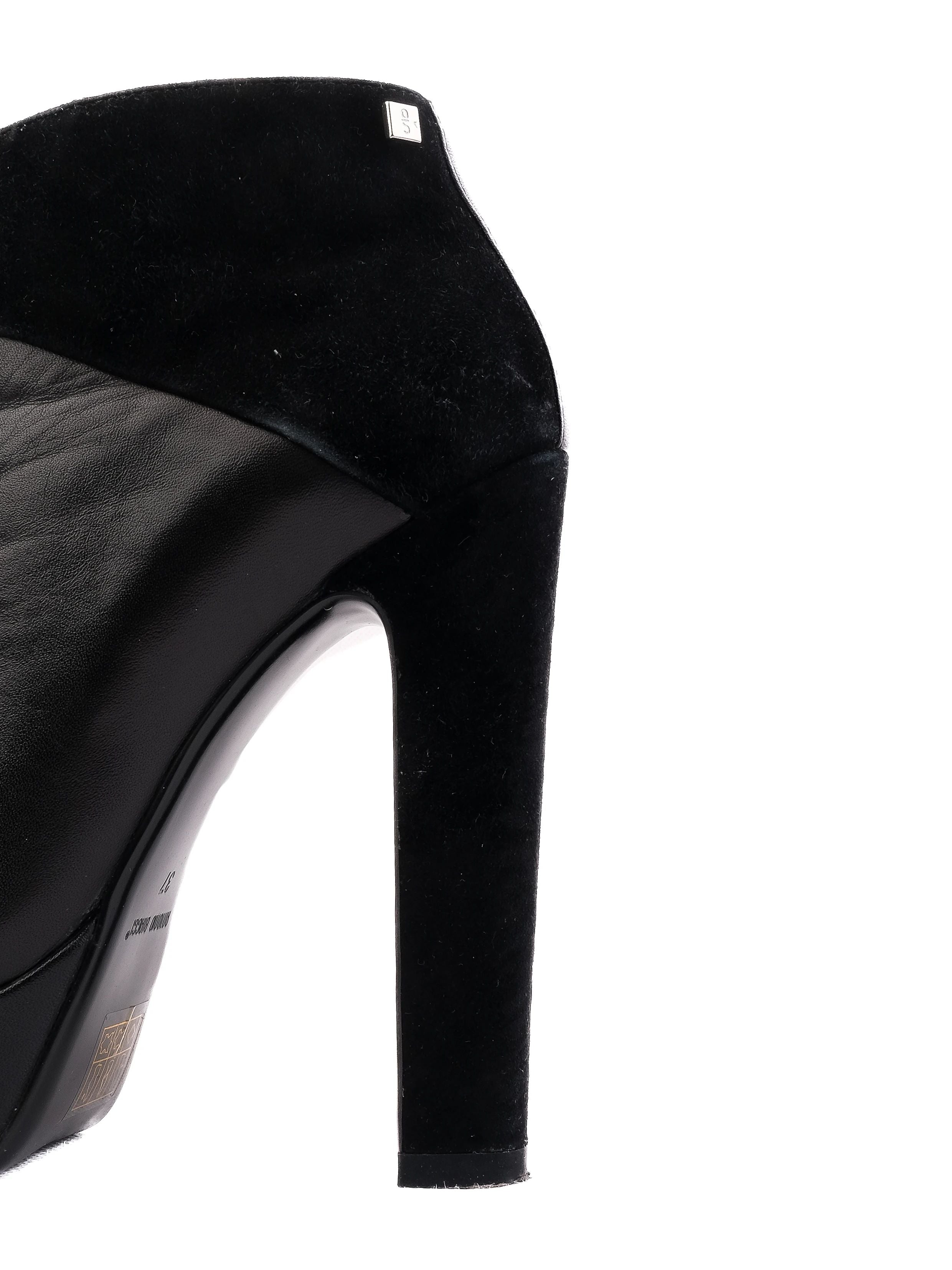 Good Antonio Biacci Black Leather Ankle Boots Size 37
