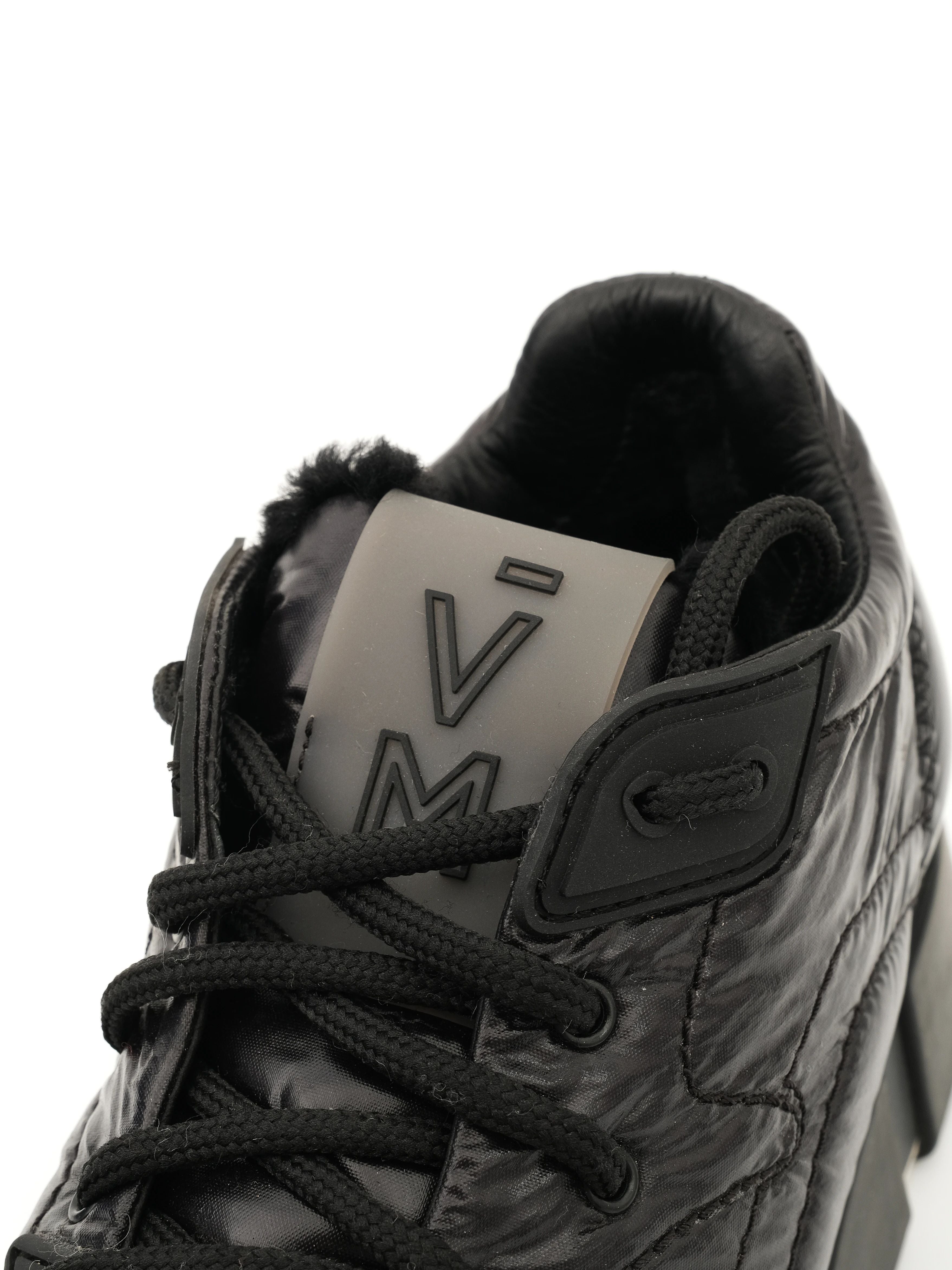 Excellent Vic Matie Black Leather Sneakers Size 36 with Chunky Sole